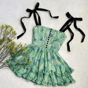Adeirlina Green Charming Mini Dress, Size Large, 2021